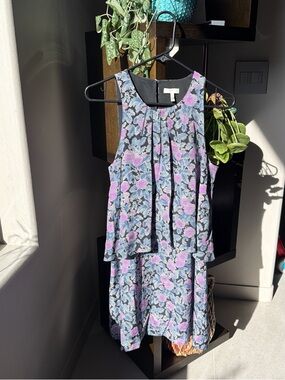 Joie Multicolor Pleated Floral-Print Dress